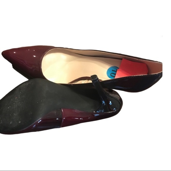 Nine West burgundy Ombre glossy Patent Leather stiletto pump heels Size 10‎ new - Picture 6 of 12